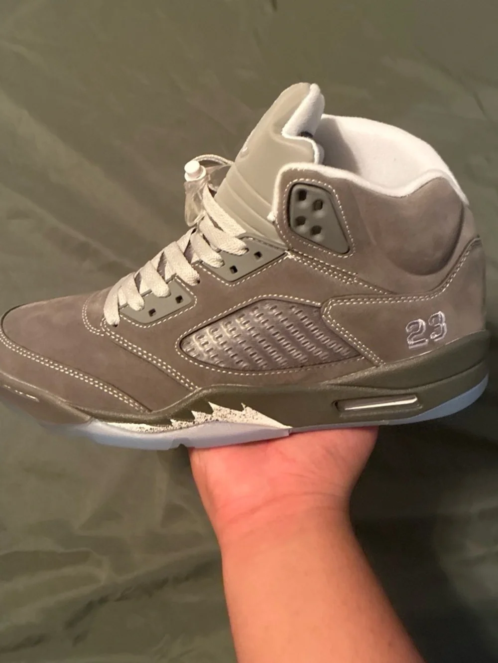 Jordan Retro Low Taupe Suede Sneakers with White Tongue